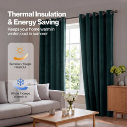 Marlow Velvet Blackout Curtains Thermal Insulated For Bedroom Living Room - thumbnail 6