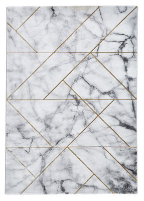 Ivory Gold Abstract Modern Easy To Clean Rug For Dining Room Bed Room And Living Room-200Cm X 290Cm - image 1
