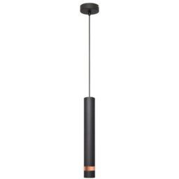 Luminosa Lighting Luminosa Tuba Slim Pendant Ceiling Light Black, Rose Gold 10Cm