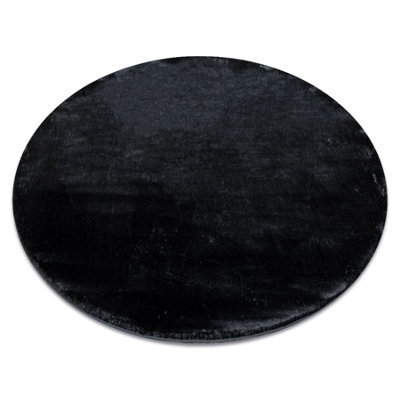 RugsX Carpet Visco Circle Dark Grey 5 Plush, Imitation Of Rabbit Fur  Circle 120 Cm - image 1