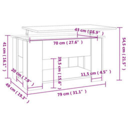 Vidaxl Coffee Table Grey Sonoma 79X49X41 Cm Engineered Wood - thumbnail 8