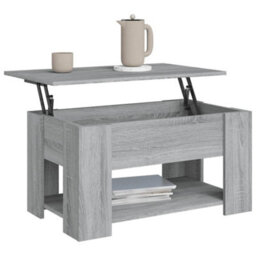 Vidaxl Coffee Table Grey Sonoma 79X49X41 Cm Engineered Wood - thumbnail 4
