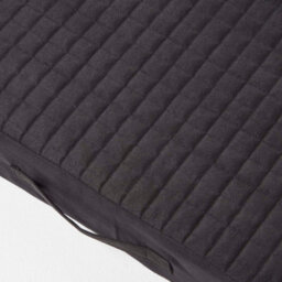 Homescapes Black Quilted Polyester Armchair Booster Cushion Cover - thumbnail 5