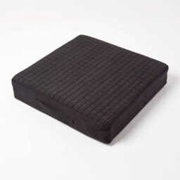 Homescapes Black Quilted Polyester Armchair Booster Cushion Cover - thumbnail 4