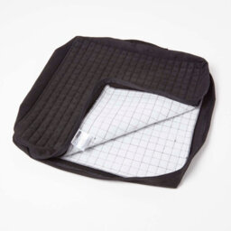 Homescapes Black Quilted Polyester Armchair Booster Cushion Cover - thumbnail 1