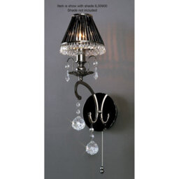 Luminosa Lighting Luminosa Pescara Wall Lamp E14 Black Chrome/crystal - thumbnail 2