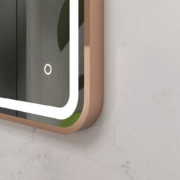 Royal Bathrooms Luna 500 X 700mm Brushed Bronze Frontlit Led Illuminated Framed Mirror With Demister Pad & Touch Sensor - thumbnail 5