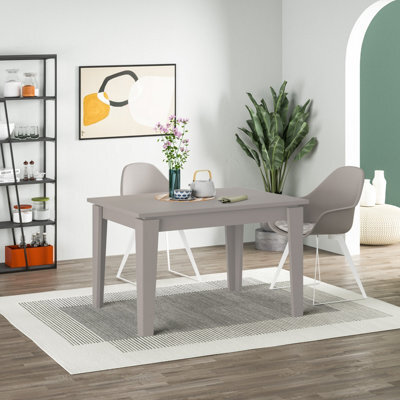 Decortie Tolmen Dining Table Rectangular Extendable Table For 4 Seater Contemporary Kitchen Table 120Wcm Living Room, Mocha Grey - image 1