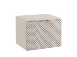 Impact Furniture Wall Hung Vanity Unit 600mm Countertop Bathroom Cabinet Fluted Beige Cashmere Cara - thumbnail 2