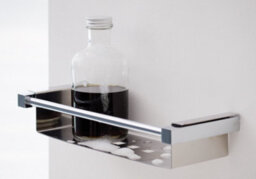 Cosmic Bathroom Shelf Rectangular, 34 Cm, Silver Gloss, Metal, Wall-Mounted - thumbnail 2