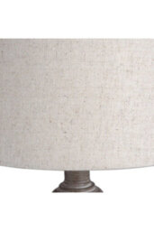 Teos Rustic Wooden Table Lamp With Linen Shade Classic Cozy Lighting - thumbnail 3