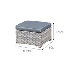 OSeasons Acorn Rattan 5 Seat Lounge Sofa Set In Dove Grey - thumbnail 5