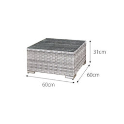 OSeasons Acorn Rattan 5 Seat Lounge Sofa Set In Dove Grey - thumbnail 6