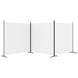 Vidaxl 3-Panel Room Divider White 525X180 Cm Fabric - thumbnail 4