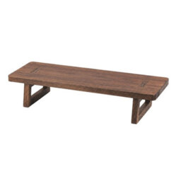 Solid Wood Monitor Riser Walnut Desk Shelf - thumbnail 1