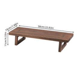 Solid Wood Monitor Riser Walnut Desk Shelf - thumbnail 2