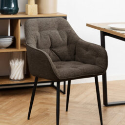 Furniture To Go Brooke Dining Chair With Armrest In Taupe Set Of 2 - thumbnail 5