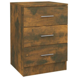Vidaxl Bedside Cabinet Smoked Oak 38X35X56 Cm Engineered Wood - thumbnail 2