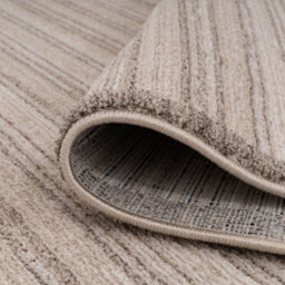 Loomed Neutral Beige Distressed Striped Soft Living Area Rug 200X290Cm - thumbnail 4