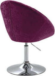 Evre Round Velvet Barstool Pink With Height Adjustment And Swivel - thumbnail 2