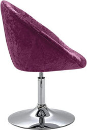 Evre Round Velvet Barstool Pink With Height Adjustment And Swivel - thumbnail 3