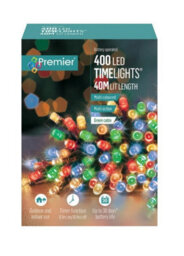 Premier Decorations Limited 400 Battery Operated Led Timelights Multi-Coloured Multi-Action - thumbnail 1