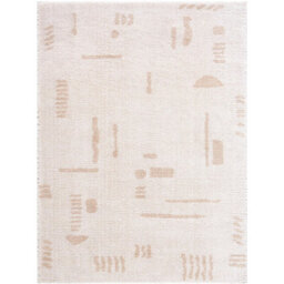 Livabliss Fossay Shaggy-Washable Beige Modern Hig Pile Living Bedroom Rug 160 X 213 Cm Easy Care, Non Shedding - thumbnail 1