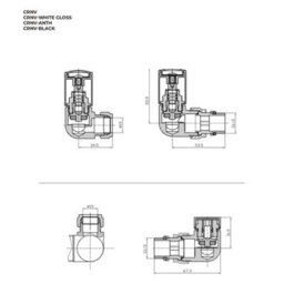 Royal Bathrooms Brushed Brass Corner Radiator Valve Pack - 15mm - thumbnail 4