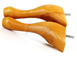 L&F Queen Anne Wooden Legs 150mm High Set Of 4 Oak Replacement Furniture Feet Chairs Sofas Footstools M8 (8mm) - thumbnail 7
