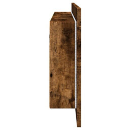 Berkfield Led Bathroom Mirror Cabinet Smoked Oak 100X12X45 Cm - thumbnail 8