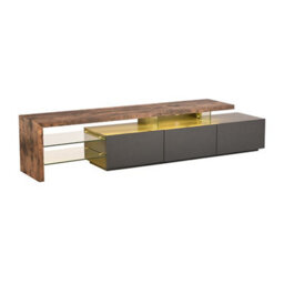 Furniture in Fashion Alanis Wooden Tv Stand With Storage In Rustic Oak And Led - thumbnail 4