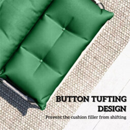 Outsunny Garden Lounge Chair Cushions Set Of 2, 220Gsm Fabric, Green - thumbnail 6
