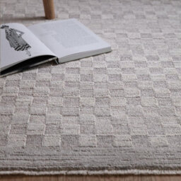 Furniturebox Uk Melrose Grey Checkerboard Rug 160X230 - thumbnail 2