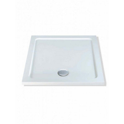 GravaHaus Square Shower Tray With Fast Flow Waste 800mm X 800mm Flat Top - image 1