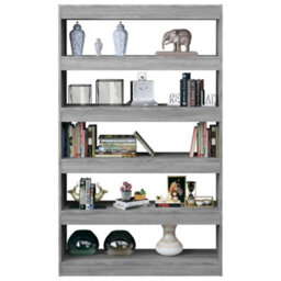 Berkfield Book Cabinet/room Divider Grey Sonoma 100X30X166 Cm - thumbnail 4