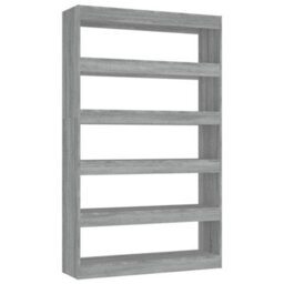 Berkfield Book Cabinet/room Divider Grey Sonoma 100X30X166 Cm - thumbnail 2