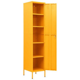 Vidaxl Locker Cabinet Mustard Yellow 35X46X180 Cm Steel - thumbnail 6