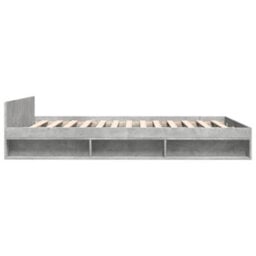 Berkfield Bed Frame With Drawers Without Mattress Concrete Grey 140X200 Cm - thumbnail 5