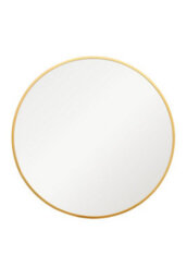 Mirroroutlet The Fenestra Gold Edged Circular Modern Garden Wall Mirror 110Cm Diameter - thumbnail 2