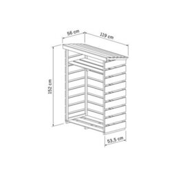 Charles Bentley Fsc Wooden Garden Small Log Store Heavy Duty Firewood Storage - thumbnail 2