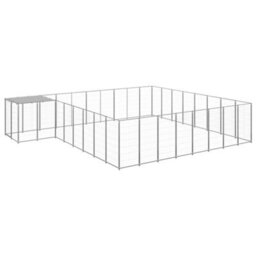 Berkfield Dog Kennel Silver 20.57 M2 Steel