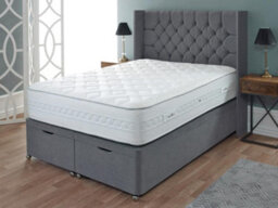 Divan Base Direct Artisan End Lift Ottoman Storage Divan Bed Base Only 6Ft Super King - Wool Steel - thumbnail 2