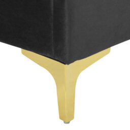 Beliani Bed Velvet Limoux 140 X 200 Cm (Eu Double) Black - thumbnail 9