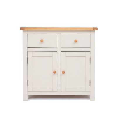 Cabinet Bits Maggiori Off White 2 Drawer 2 Door Sideboard Wood Knob - image 1