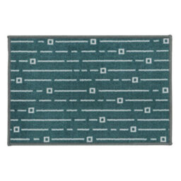 Jvl Savio Machine Washable Door Mat, 40 X 60 Cm, Teal - thumbnail 1