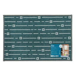 Jvl Savio Machine Washable Door Mat, 40 X 60 Cm, Teal - thumbnail 2