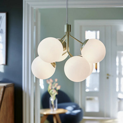 Nordlux Ivona Glass Pendant Light Hand Blown Glass Brass,mains - image 1