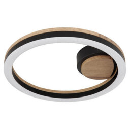 Luminosa Lighting Luminosa Beatrix Integrated Led Semi Flush Ceiling Light Matt Black Round Led 3000K - thumbnail 2