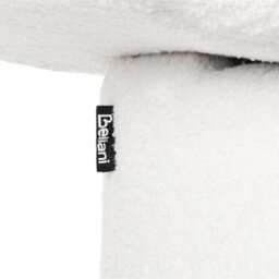 Wyld And Coco Off-White Boucle Teddy Pouffe Footstool With Foam Filling, 570mm X 460mm - thumbnail 7