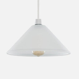 Ceiling Light Shade Modern Tapered Frosted Glass Pendant Lampshade Living Room - thumbnail 1